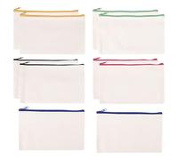 Ujjdwiurgh 10 Pièces Séries Toile Maquillage Toile Zipper Poche Étui à Crayons Diy Artisanat pour Voyage Diy Artisanat École Coloré Zipper