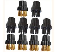 Ujjdwiurgh 10 Pièces Têtes de Brosse de à Vapeur Têtes de Brosse en Laiton Pièces de Rechange Têtes de Brosse de Nettoyage à Vapeur Accessoires