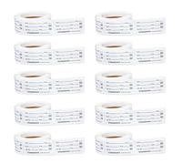 Ujjdwiurgh 10 Rouleaux D'Étiquettes Alimentaires pour Réfrigérateur, Stockage des Aliments, Autocollants pour Congélateur, 1 X 2 Pouces, Congélateur Amovible pour Récipients Réutilisables