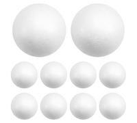 Ujjdwiurgh 10 x Decoration de Modelisme Artisanat Polystyrene Boule de Mousse Sphere 6cm-Blanc