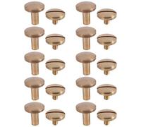 Ujjdwiurgh 10 x dos Arc solide en laiton bouton vis clou vis d'ancrage ceinture de Rivet en cuir 8mm