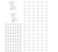 Ujjdwiurgh 100 Clips de Fixation pour Bande LED, Supports de Fixation pour Corde Lumineuse avec Vis pour Lumières de 5 à 6 mm de Large