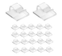 Ujjdwiurgh 100 Clips de Lumière Extérieure pour Guirlandes Lumineuses, Mini Crochets de Câble Auto-Adhésifs, Clips de, Crochets, Support D'Organisateur de Cordon, Transparent, Facile à Utiliser