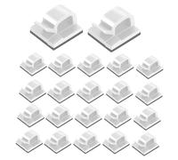 Ujjdwiurgh 100 Clips de Lumière Extérieure pour Guirlandes Lumineuses, Mini Crochets de Câble Auto-Adhésifs, Clips de, Crochets, Support D'Organisateur de Cordon, Blanc, Installation Facile