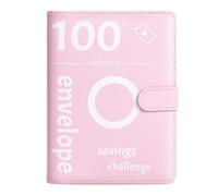 Ujjdwiurgh 100 Day Challenge Classeur D'Économie D'Argent Enveloppe en Cuir Classeur de Défi, Facile, Engageant et Gratifiant Facile à Utiliser 17,5 X 23,4 cm