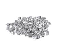 Ujjdwiurgh 100 Pcs 1Mm Cordes En Acier Câble Aluminium Viroles Manches Ton Argent