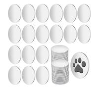 Ujjdwiurgh 100 PCS Disque en Acier Inoxydable Plaque Circulaire Disque Blank Metal Strike Plat Rond Plaque pour L'Artisanat en Métal Estampage