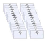 Ujjdwiurgh 100 PCS Pin Style Clip Porte-Badges Nominatifs Horizontaux avec Inserts Fit Card Transparent