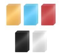 Ujjdwiurgh 100 Pièces Cartes Cadeaux Bricolage Feuille D'Aluminium Colorée Carte de Visite Gravure 86x54x0.2mm (5 Couleurs)