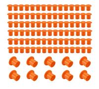 Ujjdwiurgh 100 PièCes Champignon Rebar Cap Bouchons de SéCurité en Plastique Champignon Pour Barres D'Armature 3 à 7, Couleur Orange, 2,36 X 2,17 X 1,5 Pouces