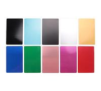 Ujjdwiurgh 100 PièCes Couleur Mixte en Alliage D'Aluminium Carte Gravure MéTal Visite D'Affaires Carte de Visite Vierge 0.2Mm D'éPaisseur