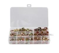 Ujjdwiurgh 100 Pièces de Clips à Ressort pour Camion de Voiture, Mazout, Eau, Tuyau, Collier de Serrage, Kit D'Assortiment de Fixations 6-17 mm