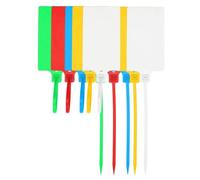 Ujjdwiurgh 100 Pièces de Couleurs Mélangées en Plastique Étiquettes Imperméables Attachent de Grandes Étiquettes de Signe avec des Sceaux de Sécurité