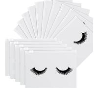 Ujjdwiurgh 100 PièCes de Soin des Cils de Maquillage des Cils Vides Pochette CosméTique Voyage Trousses de Maquillage Trousse de Toilette Blanc