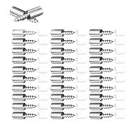 Ujjdwiurgh 100 Pièces de Vis Autotaraudeuses à Support Fixe, Clous de Cloison en Verre pour Armoire de Garde-Robe, avec Manchon en Caoutchouc