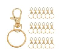 Ujjdwiurgh 100 PièCes Fermoirs Pivotants LanièRe Mousquetons avec Porte-CléS, Porte-CléS Clip Crochets Homard Griffe Fermoirs pour Bricolage Artisanat