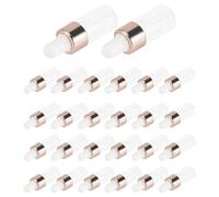 Ujjdwiurgh 100 Pièces Mini Flacon Compte-Gouttes en Verre Transparent Flacons Compte-Gouttes D' Récipients D'Échantillon en Verre pour 3 Ml Facile à Utiliser