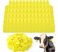 Ujjdwiurgh 100 Pièces Vierges de Vache Étiquettes de Bétail Étiquettes D'Oreille pour Vache Chien de Chien de Chèvre de Chèvre Mouton de Chèvre