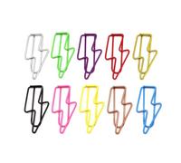 Ujjdwiurgh 100 Trombones en Forme D'Éclair - Ensemble de Trombones en Métal pour Bureau, Classement Scolaire, Bureau, Décoration de Fête