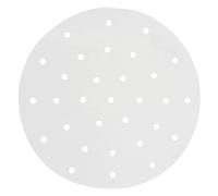 Ujjdwiurgh 100pcs doublures de friteuse a air, doublures de cuiseur Vapeur en Bambou de 9 Pouces, Tapis antiadhesifs pour cuiseur a la Vapeur, Parfaits pour Les friteuses a air de 5.3 & 5.8 QT