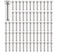 Ujjdwiurgh 100pcs Embout Gaine Fixation Cable Frein Derailleur 4.3mm Metal Argent pour Velo