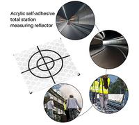 Ujjdwiurgh 100Pcs Mesure Feuille RéFlecteur RéFléChissant Cible Station Totale Tunnel EnquêTe 40X40Mm