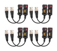Ujjdwiurgh 1080P Ahd/HD-Cvi/Tvi/Cvbs Passive HD Video Balun Transmetteur 4 Paires (Utp Jusqu'A 350M-600M)