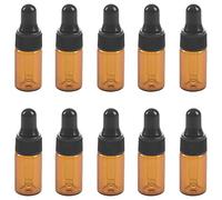Ujjdwiurgh 10pcs 3 Ml De Flacons Compte-Gouttes En Verre Brun Vides Avec Pipette Pour
