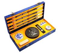 Ujjdwiurgh 10pcs Chinois de la Calligraphie Peinture Pinceaux Coffre-Cadeaux Broussages D'Écriture Outils Aquarelle Sumi Kanji Art Supplies Gift