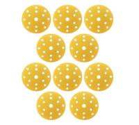 Ujjdwiurgh 10PCS Disque Abrasif à Boucles et à Crochets de 6 Pouces avec 15 Trous, Papier de Verre 150MM, Humide et Sec, 80 Grains pour le Polissage de Voitures en Bois Auto