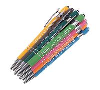 Ujjdwiurgh 10pcs Stylo à Slogan Inspirant Stylos Gel à Pointe Fine Ensemble Athlétique Stylo D'Écriture Intéressant Stylo à Encre Gel Stylo à Bille