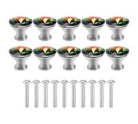 Ujjdwiurgh 10PièCes SéRies 30 MM Boutons en Cristal Coloré Boutons D'Armoire en Verre Tiroir PoignéEs PoignéE pour Maison Armoire Tiroir et Commode