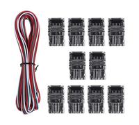 Ujjdwiurgh 11 PièCes Connecteurs de Bande LED RéGlables à 3 Broches Connecteurs de LumièRe de Bande LED 10Mm Borne de Connecteur de Bande LED pour WS2811
