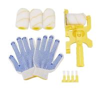 Ujjdwiurgh 11 PièCes Ensemble de Brosses à Rouleaux de Peinture Multifonctionnel à Main Propre Coupe-Peinture Edger Brosse à Rouleaux Portable Outil D'AméLioration de L'Habitat