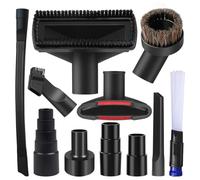 Ujjdwiurgh 11 Pièces Kit de Fixation Universel pour Aspirateur Adaptateur de Tuyau D'Aspirateur en Plastique Sec et Humide 1-1/4 Pouces Accessoires de Pièces de Rechange pour Aspirateurs