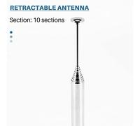 Ujjdwiurgh 115 cm 10 Sections telescopiques Antenne TV FM Radio AM
