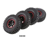 Ujjdwiurgh 115 mm de Hauteur 12 mm Hex RC Truck Wheels and Tires Pièces de Rechange Accessoires pour Monstre Tout-Terrain à L'Échelle 1/10, Lot de 4
