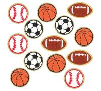 Ujjdwiurgh 12 Autocollants en Forme de Balle en Fibre Acrylique pour Chapeaux, Patchs de Motifs de Balle, Accessoire DIY.