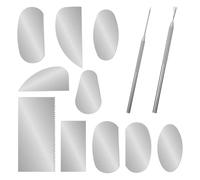 Ujjdwiurgh 12 Outils de Poterie en Acier, Nervures en Argile, Grattoir Dentelé en Acier Inoxydable avec Aiguille en Céramique pour Argile et Outil de Détail à Texture de Plume