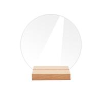 Ujjdwiurgh 12 Pièces Bricolage Panneau de Table en Acrylique Vierge Signe Clair avec Support Arc Transparent Numéros de Table Carte de Table Décoration de Mariage, B