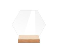 Ujjdwiurgh 12 Pièces Bricolage Panneau de Table en Acrylique Vierge Signe Clair avec Support Arc Transparent Numéros de Table Carte de Table Décoration de Mariage, A