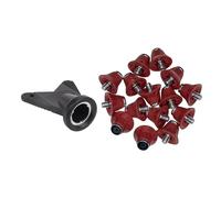 Ujjdwiurgh 12 Pièces Crampons de Chaussures de Football Crampons de Rugby Gazon 13 mm M5 Vis Chaussures Pointes, Crampons de Football pour Entraînement de Compétition Rouge