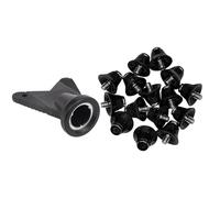 Ujjdwiurgh 12 Pièces Crampons de Chaussures de Football Crampons de Rugby Gazon 13 mm M5 Vis Chaussures Pointes, Crampons de Football pour Entraînement de Compétition Noir