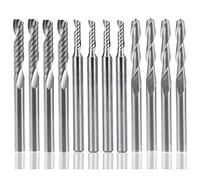 Ujjdwiurgh 12 Pièces de Fraise en Bout en Carbure,4 Pièces de 0,32 Cm Outil à Rainure Latérale Double Routeur+8 Pièces 1 Fraise à Fente Latérale (2 Types) Pour Nylon,Résine Attendre