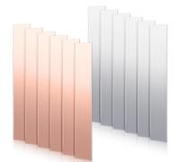 Ujjdwiurgh 12 Pièces Feuille D'Anode de Cuivre Pur Zinc 99,9% Bandes D'Électrode de Cuivre de Zinc de Haute Pureté 0,04 Pouce X 0,98 Pouce X 5,98 Pouce