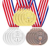 Ujjdwiurgh 12 Pièces Médailles de Récompense Or Argent Bronze Médailles Du Gagnant 1er 2ème 3ème Prix pour les Concours