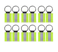 Ujjdwiurgh 12 Pièces Porte-Clés Réfléchissants Haute Visibilité Étiquettes Réfléchissantes Pendentifs Réfléchissants pour Sac à Main Collier pour Chien