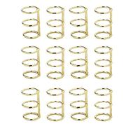 Ujjdwiurgh 12 PièCes SéRies 3 Anneaux de Livre Anneaux Reliures de Feuilles Anneaux de Livre de Bureau Snap Split CharnièRe 20Mm DiamèTre IntéRieur Anneau de Livre Or