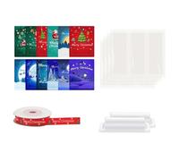 Ujjdwiurgh 12 Porte-Monnaie de Noël pour Espèces, Cartes de Noël Amusantes, Ornements avec Couvercle pour Décorations de Noël