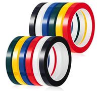 Ujjdwiurgh 12 Rouleaux de Rubans pour Autoclave Colorés de 12 Mm, Rubans pour Autoclave, de Marquage Dentaire, D'Identification 6 Couleurs